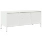 vidaXL Έπιπλο Τηλεόρασης Λευκό 101,5x39x43,5 εκ. Ατσάλι Ψυχρής Έλασης