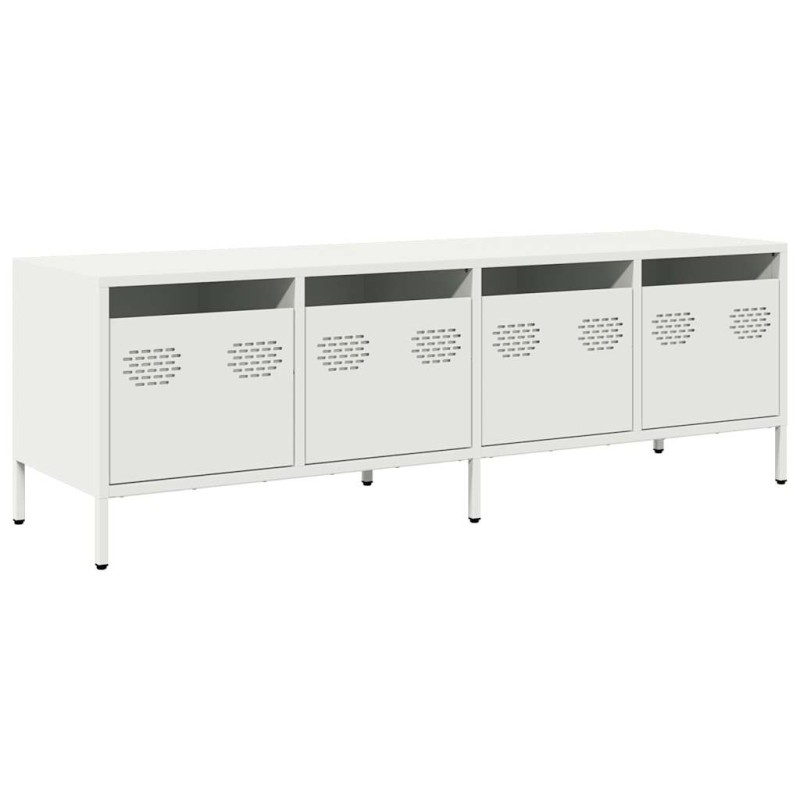 vidaXL Έπιπλο Τηλεόρασης Λευκό 135x39x43,5 εκ. Ατσάλι Ψυχρής Έλασης
