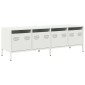 vidaXL Έπιπλο Τηλεόρασης Λευκό 135x39x43,5 εκ. Ατσάλι Ψυχρής Έλασης