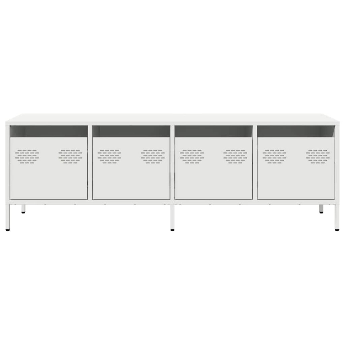 vidaXL Έπιπλο Τηλεόρασης Λευκό 135x39x43,5 εκ. Ατσάλι Ψυχρής Έλασης