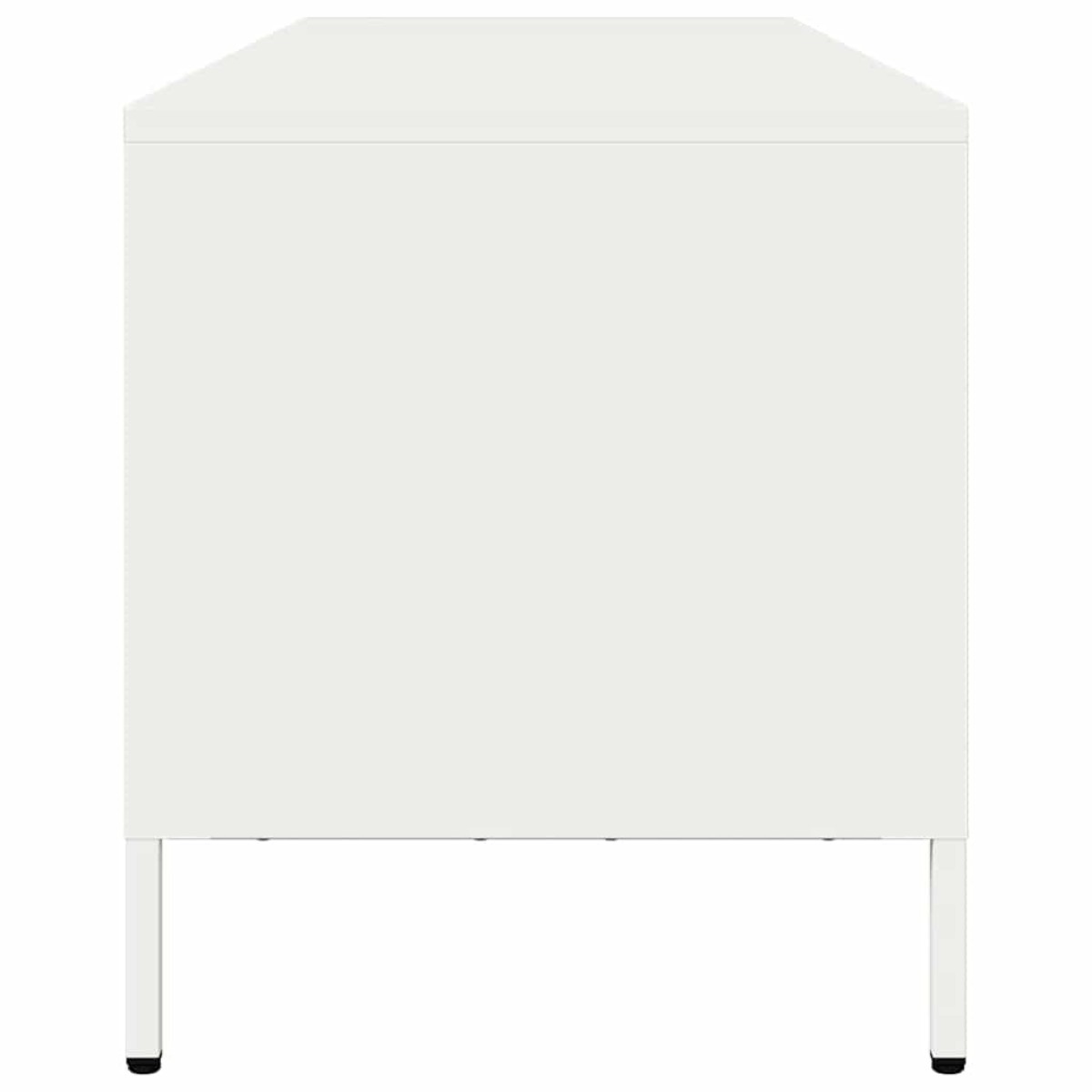 vidaXL Έπιπλο Τηλεόρασης Λευκό 135x39x43,5 εκ. Ατσάλι Ψυχρής Έλασης