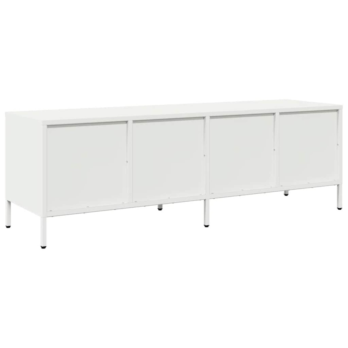 vidaXL Έπιπλο Τηλεόρασης Λευκό 135x39x43,5 εκ. Ατσάλι Ψυχρής Έλασης