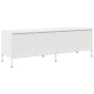 vidaXL Έπιπλο Τηλεόρασης Λευκό 135x39x43,5 εκ. Ατσάλι Ψυχρής Έλασης