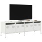 vidaXL Έπιπλο Τηλεόρασης Λευκό 135x39x43,5 εκ. Ατσάλι Ψυχρής Έλασης