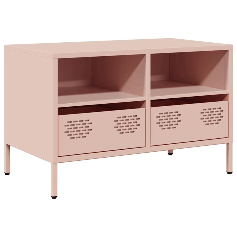vidaXL Έπιπλο Τηλεόρασης Ροζ 68 x 39 x 43,5 εκ. Χάλυβας Ψυχρής Έλασης