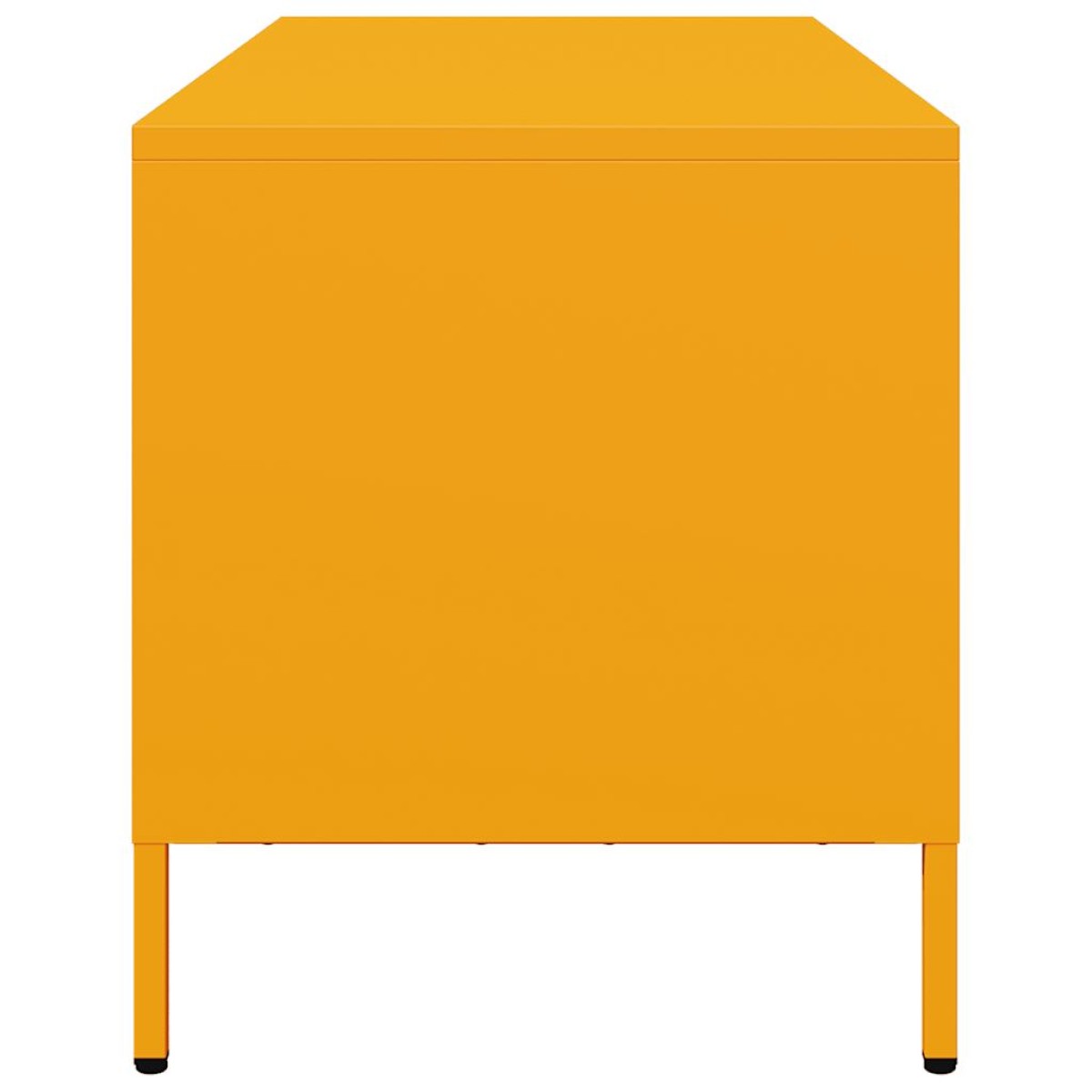 vidaXL Έπιπλο Τηλεόρασης Μουσταρδί 68x39x43,5 εκ. Ατσάλι Ψυχρής Έλασης