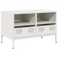 vidaXL Έπιπλο Τηλεόρασης Λευκό 68x39x43,5 εκ. Ατσάλι Ψυχρής Έλασης
