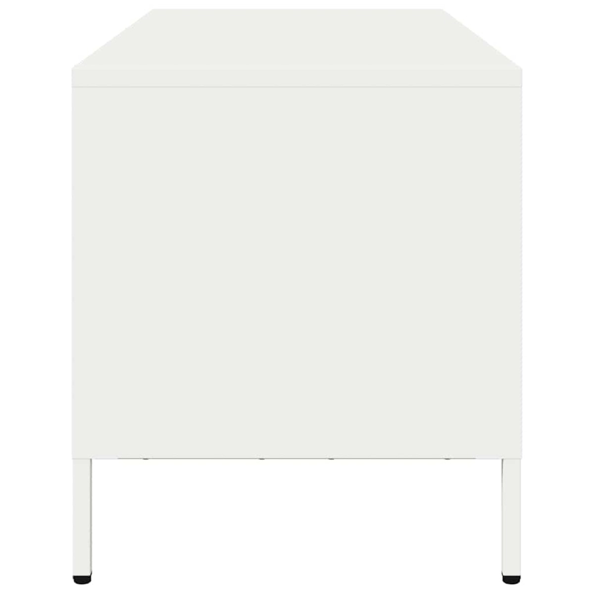 vidaXL Έπιπλο Τηλεόρασης Λευκό 68x39x43,5 εκ. Ατσάλι Ψυχρής Έλασης