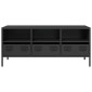 vidaXL Έπιπλο Τηλεόρασης Μαύρο 101,5x39x43,5 εκ. Ατσάλι Ψυχρής Έλασης