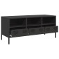 vidaXL Έπιπλο Τηλεόρασης Μαύρο 101,5x39x43,5 εκ. Ατσάλι Ψυχρής Έλασης