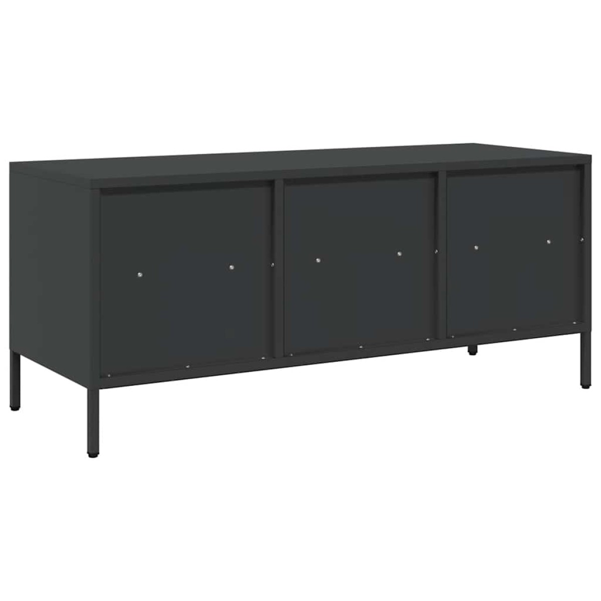 vidaXL Έπιπλο Τηλεόρασης Μαύρο 101,5x39x43,5 εκ. Ατσάλι Ψυχρής Έλασης