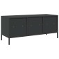 vidaXL Έπιπλο Τηλεόρασης Μαύρο 101,5x39x43,5 εκ. Ατσάλι Ψυχρής Έλασης