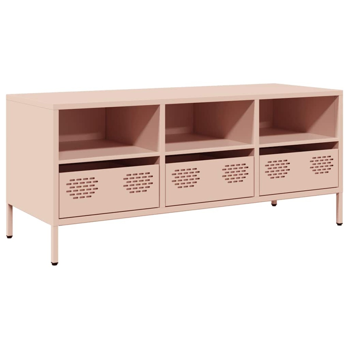 vidaXL Έπιπλο Τηλεόρασης Ροζ 101,5x39x43,5 εκ. Ατσάλι Ψυχρής Έλασης