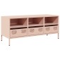 vidaXL Έπιπλο Τηλεόρασης Ροζ 101,5x39x43,5 εκ. Ατσάλι Ψυχρής Έλασης