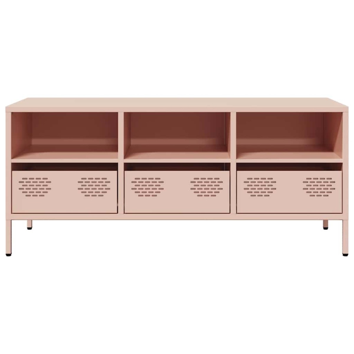 vidaXL Έπιπλο Τηλεόρασης Ροζ 101,5x39x43,5 εκ. Ατσάλι Ψυχρής Έλασης
