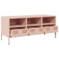 vidaXL Έπιπλο Τηλεόρασης Ροζ 101,5x39x43,5 εκ. Ατσάλι Ψυχρής Έλασης