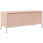 vidaXL Έπιπλο Τηλεόρασης Ροζ 101,5x39x43,5 εκ. Ατσάλι Ψυχρής Έλασης