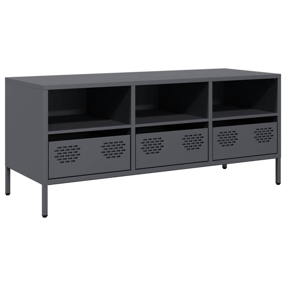 vidaXL Έπιπλο Τηλεόρασης Ανθρακί 101,5x39x43,5εκ. Ατσάλι Ψυχρής Έλασης