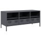 vidaXL Έπιπλο Τηλεόρασης Ανθρακί 101,5x39x43,5εκ. Ατσάλι Ψυχρής Έλασης
