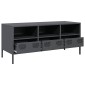 vidaXL Έπιπλο Τηλεόρασης Ανθρακί 101,5x39x43,5εκ. Ατσάλι Ψυχρής Έλασης