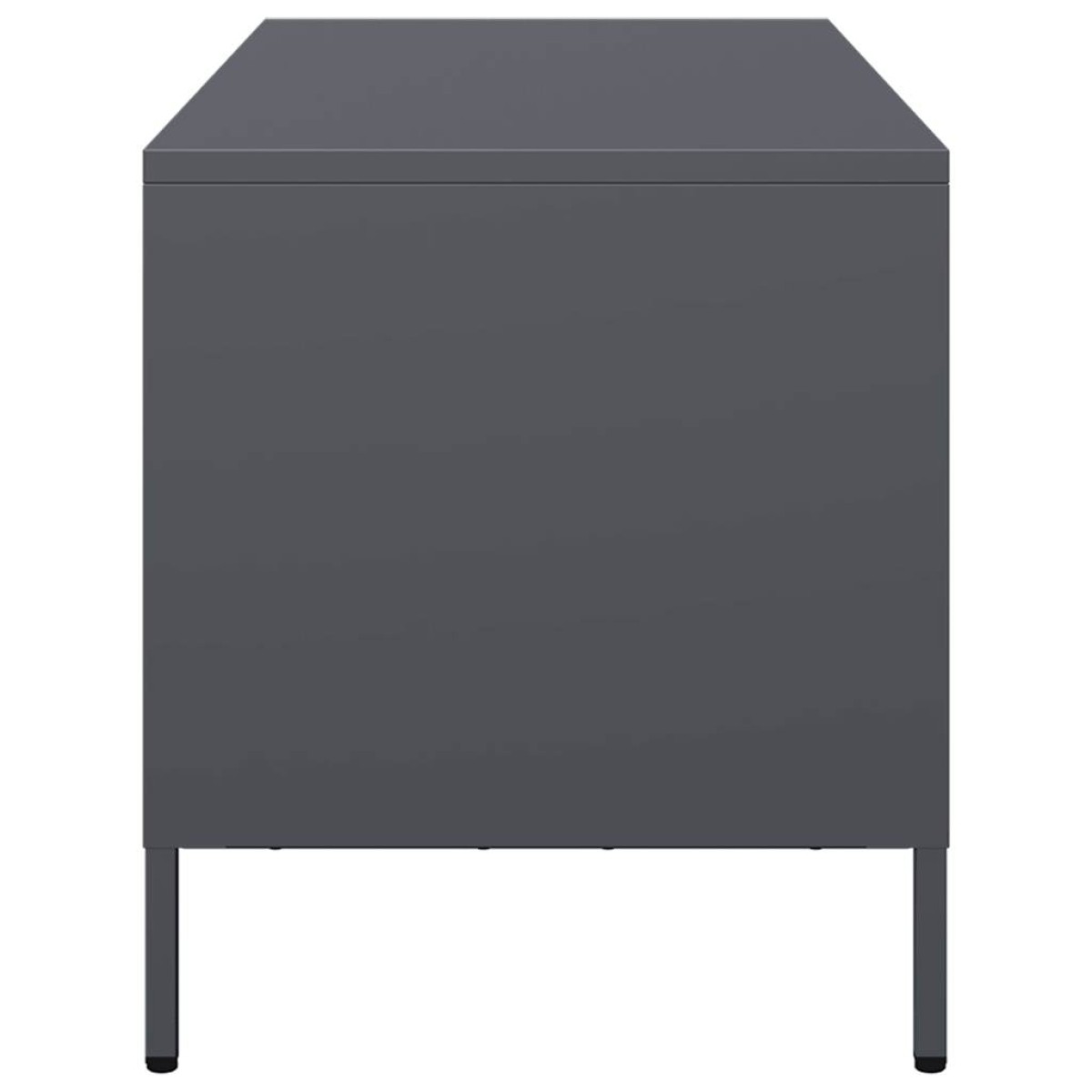vidaXL Έπιπλο Τηλεόρασης Ανθρακί 101,5x39x43,5εκ. Ατσάλι Ψυχρής Έλασης