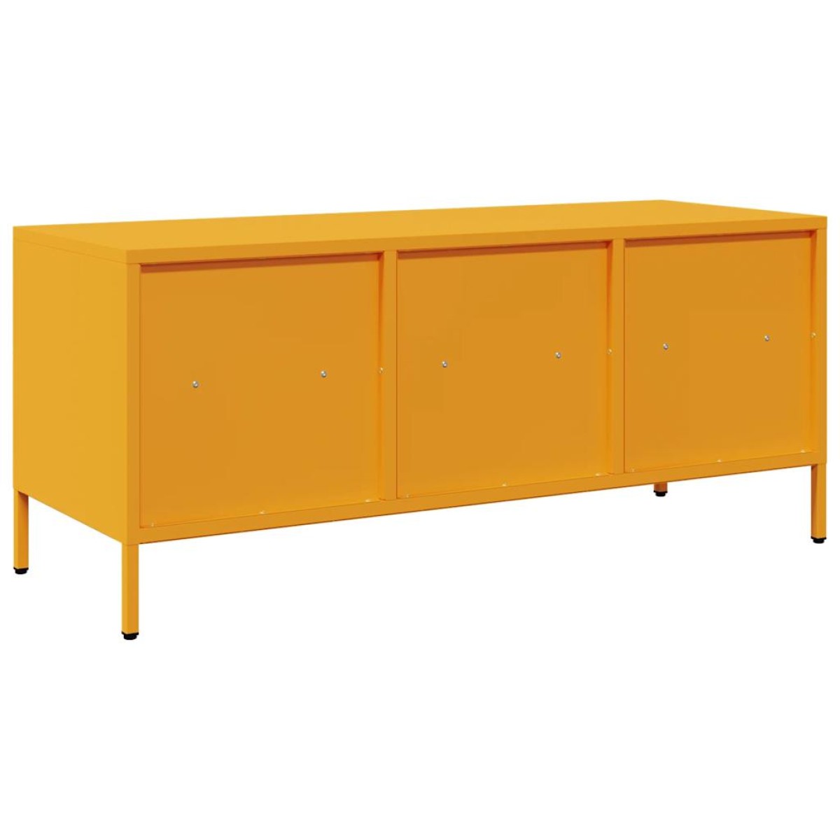 vidaXL Έπιπλο Τηλεόρασης Μουσταρδί 101,5x39x43,5 Ατσάλι Ψυχρής Έλασης
