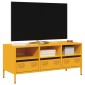 vidaXL Έπιπλο Τηλεόρασης Μουσταρδί 101,5x39x43,5 Ατσάλι Ψυχρής Έλασης