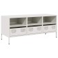 vidaXL Έπιπλο Τηλεόρασης Λευκό 101,5x39x43,5 εκ. Ατσάλι Ψυχρής Έλασης