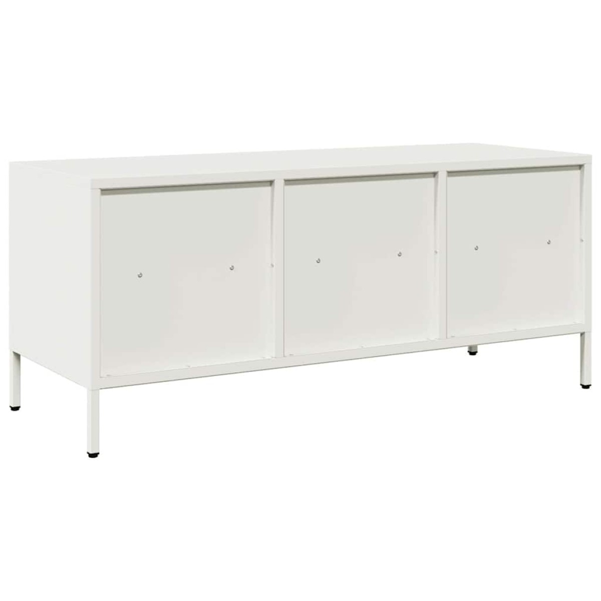 vidaXL Έπιπλο Τηλεόρασης Λευκό 101,5x39x43,5 εκ. Ατσάλι Ψυχρής Έλασης