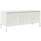 vidaXL Έπιπλο Τηλεόρασης Λευκό 101,5x39x43,5 εκ. Ατσάλι Ψυχρής Έλασης