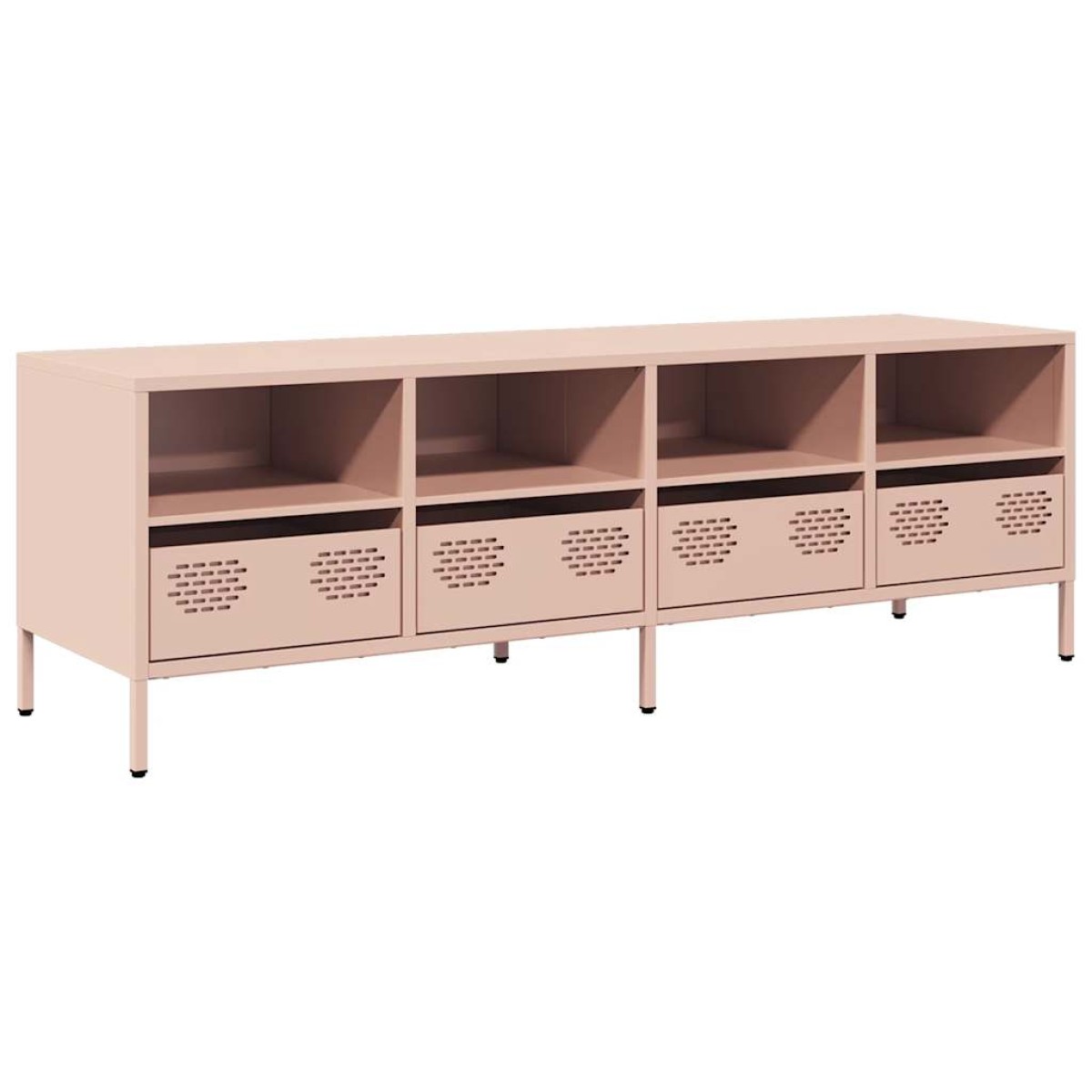 vidaXL Έπιπλο Τηλεόρασης Ροζ 135x39x43,5 εκ. Ατσάλι Ψυχρής Έλασης