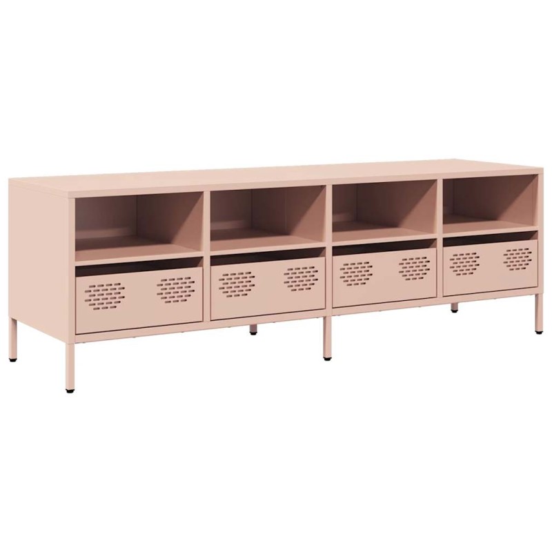 vidaXL Έπιπλο Τηλεόρασης Ροζ 135x39x43,5 εκ. Ατσάλι Ψυχρής Έλασης