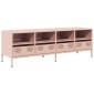 vidaXL Έπιπλο Τηλεόρασης Ροζ 135x39x43,5 εκ. Ατσάλι Ψυχρής Έλασης
