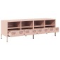 vidaXL Έπιπλο Τηλεόρασης Ροζ 135x39x43,5 εκ. Ατσάλι Ψυχρής Έλασης