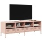 vidaXL Έπιπλο Τηλεόρασης Ροζ 135x39x43,5 εκ. Ατσάλι Ψυχρής Έλασης