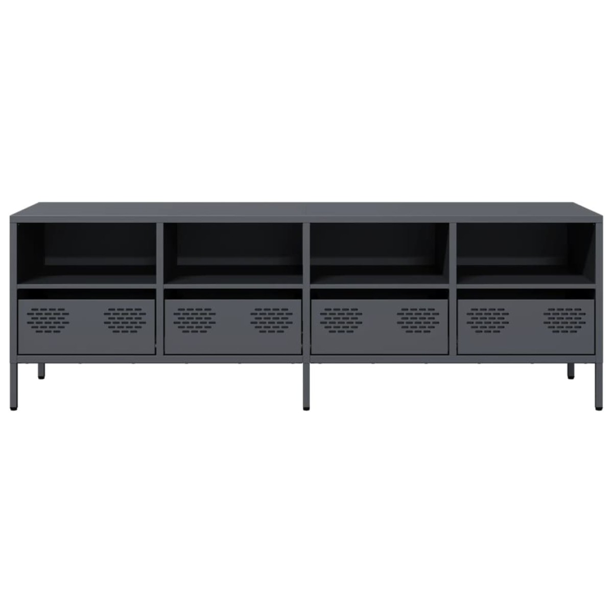 vidaXL Έπιπλο Τηλεόρασης Ανθρακί 135x39x43,5 εκ. Ατσάλι Ψυχρής Έλασης