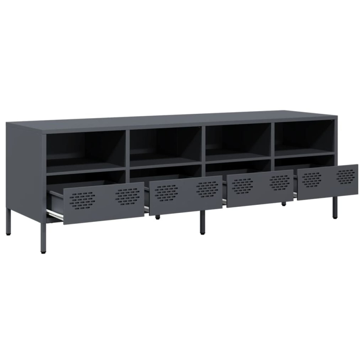 vidaXL Έπιπλο Τηλεόρασης Ανθρακί 135x39x43,5 εκ. Ατσάλι Ψυχρής Έλασης