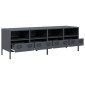 vidaXL Έπιπλο Τηλεόρασης Ανθρακί 135x39x43,5 εκ. Ατσάλι Ψυχρής Έλασης