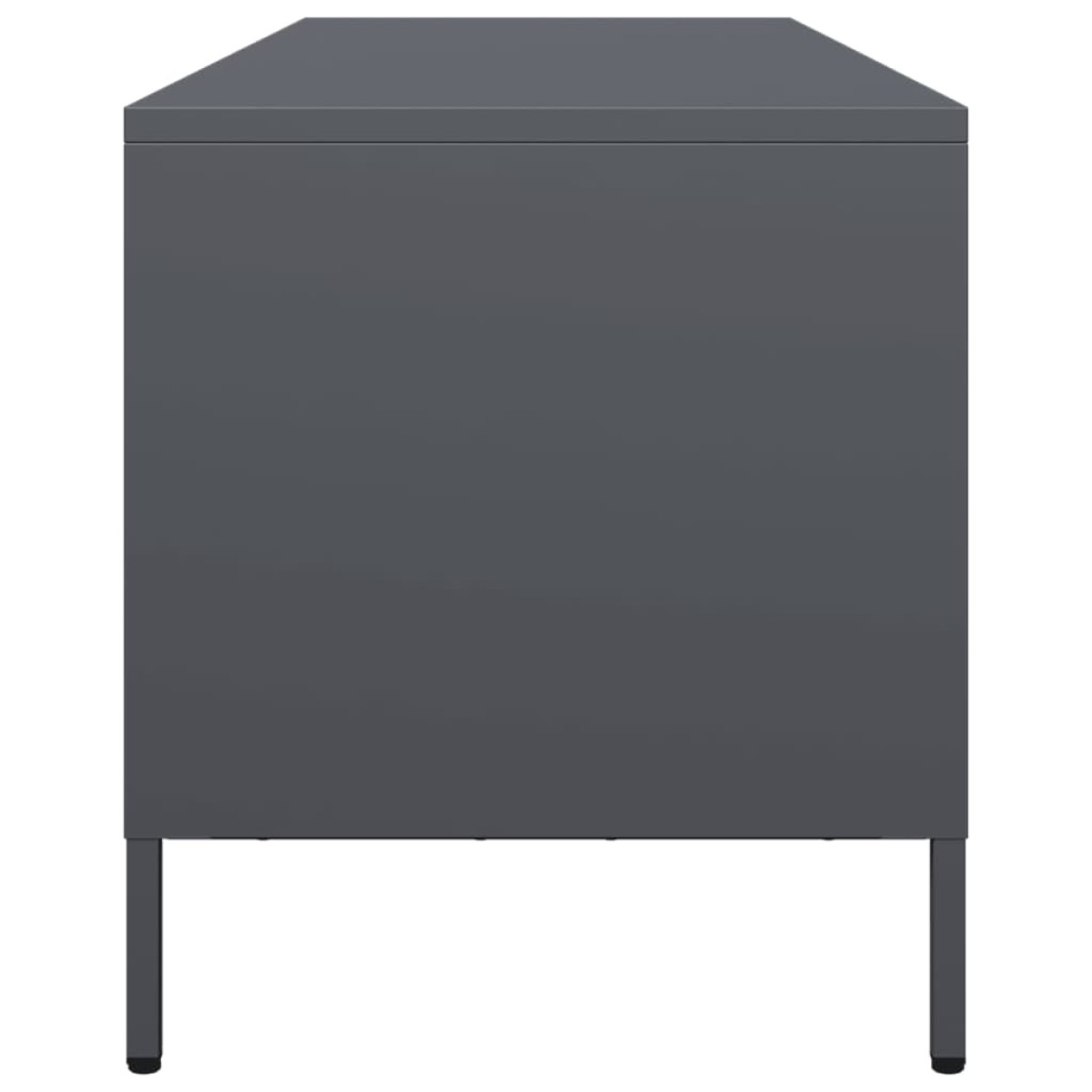 vidaXL Έπιπλο Τηλεόρασης Ανθρακί 135x39x43,5 εκ. Ατσάλι Ψυχρής Έλασης