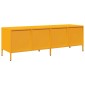 vidaXL Έπιπλο Τηλεόρασης Μουσταρδί 135x39x43,5 εκ Ατσάλι Ψυχρής Έλασης