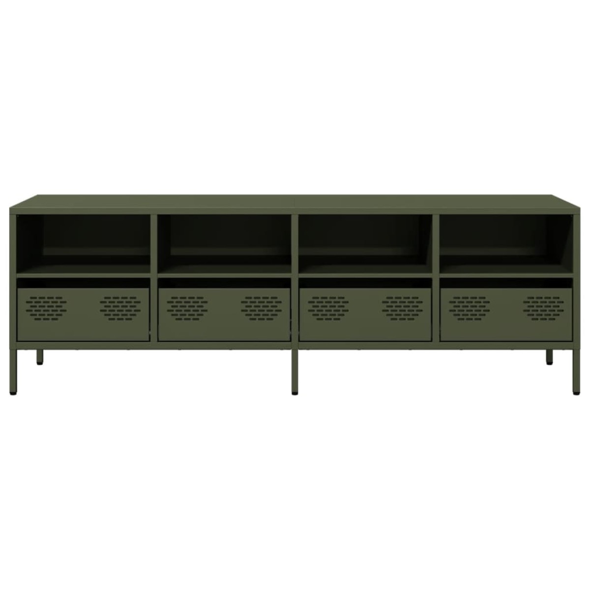 vidaXL Έπιπλο Τηλεόρασης Λαδί 135x39x43,5 εκ. Ατσάλι Ψυχρής Έλασης