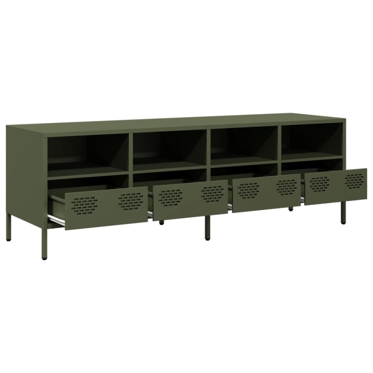 vidaXL Έπιπλο Τηλεόρασης Λαδί 135x39x43,5 εκ. Ατσάλι Ψυχρής Έλασης