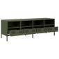 vidaXL Έπιπλο Τηλεόρασης Λαδί 135x39x43,5 εκ. Ατσάλι Ψυχρής Έλασης