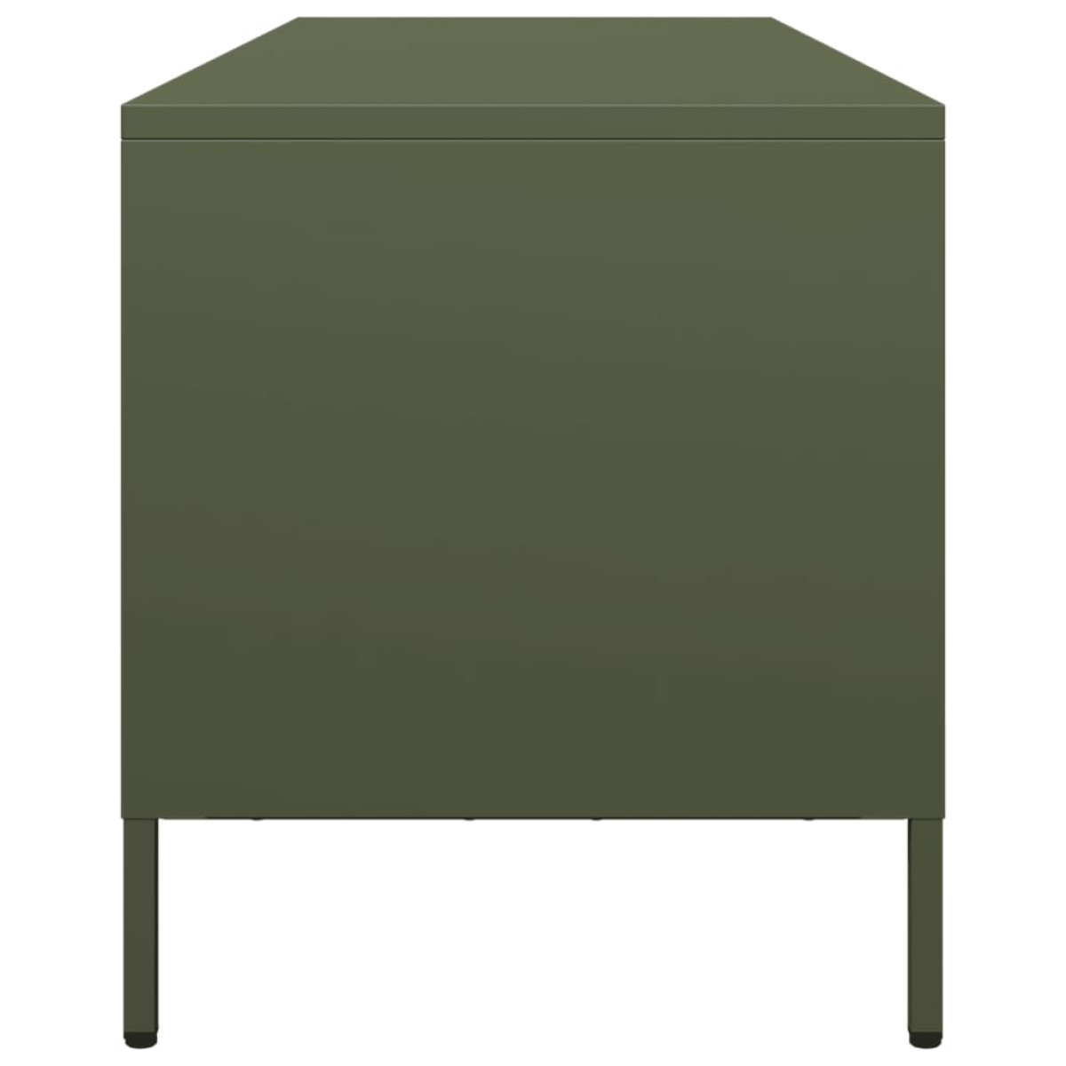 vidaXL Έπιπλο Τηλεόρασης Λαδί 135x39x43,5 εκ. Ατσάλι Ψυχρής Έλασης