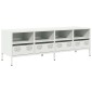 vidaXL Έπιπλο Τηλεόρασης Λευκό 135x39x43,5 εκ. Ατσάλι Ψυχρής Έλασης