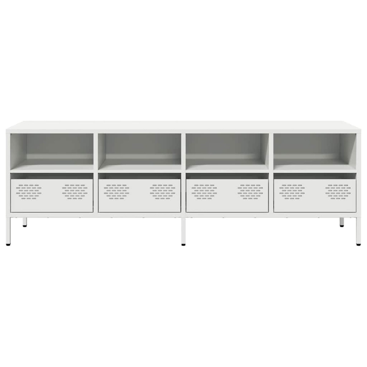vidaXL Έπιπλο Τηλεόρασης Λευκό 135x39x43,5 εκ. Ατσάλι Ψυχρής Έλασης