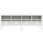 vidaXL Έπιπλο Τηλεόρασης Λευκό 135x39x43,5 εκ. Ατσάλι Ψυχρής Έλασης