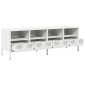 vidaXL Έπιπλο Τηλεόρασης Λευκό 135x39x43,5 εκ. Ατσάλι Ψυχρής Έλασης