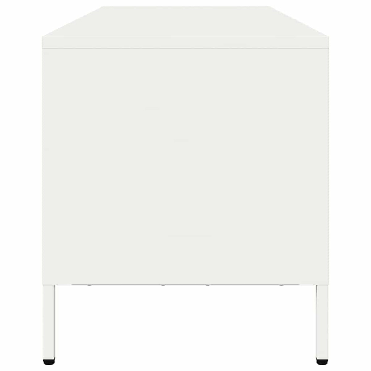 vidaXL Έπιπλο Τηλεόρασης Λευκό 135x39x43,5 εκ. Ατσάλι Ψυχρής Έλασης