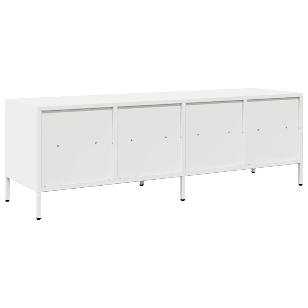 vidaXL Έπιπλο Τηλεόρασης Λευκό 135x39x43,5 εκ. Ατσάλι Ψυχρής Έλασης